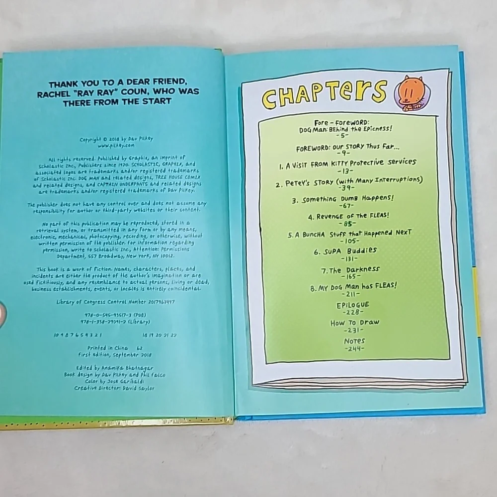 Kids/Childs Dog Man Two Book Set by Dav Pilkey 'Lord of the Fleas'/'And Cat Kid'